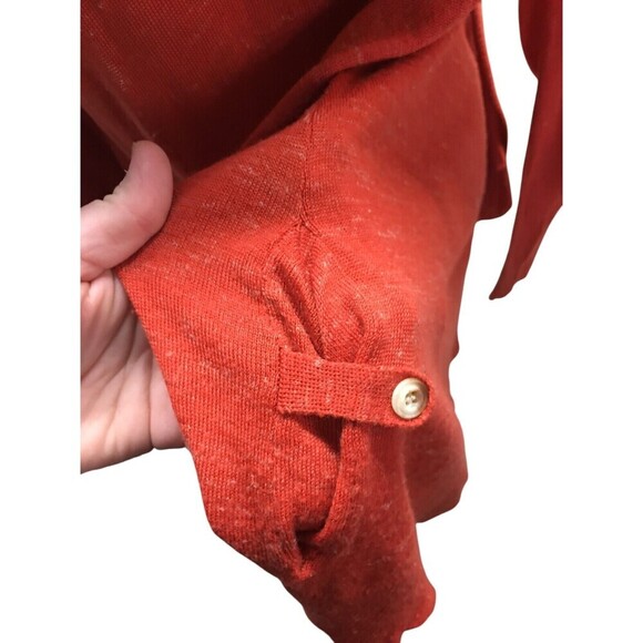 Moth Cardigan Women's Size Medium Orange Long Sleeve Sweater Wool Blend - Picture 6 of 9